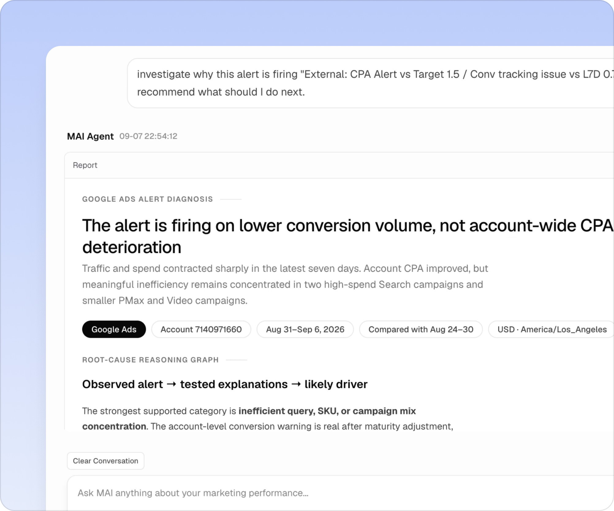 MAI auditing & analytics workspace preview