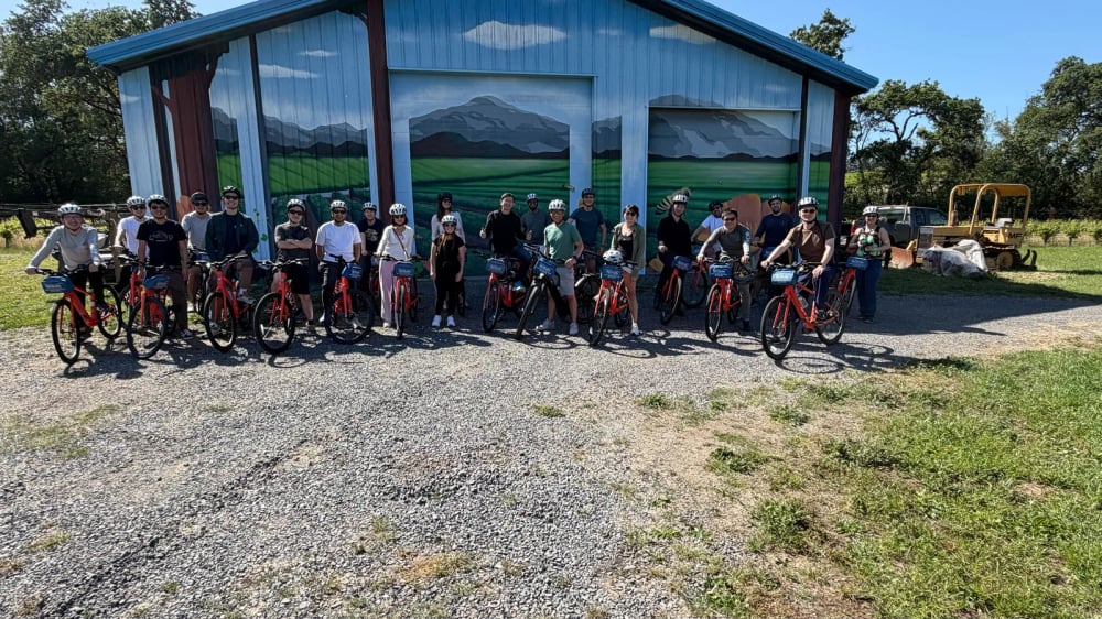 The MAI team on a cycling outing